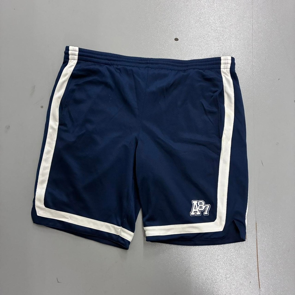 Aeropostale Mens Vintage Baggy Basketball Shorts Navy Blue Mesh A87 Logo Medium